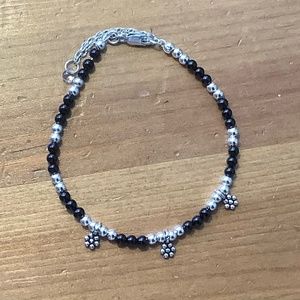 Feminine Sterling and Onyx Bracelet